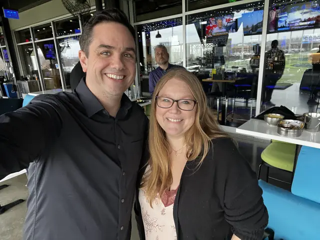 Aaron with a client